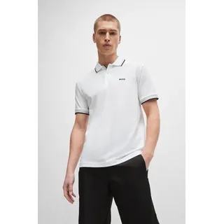 Boss Poloshirt 'Paddy', - Weiß,Dunkelblau,Grau - XXL