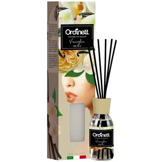 Ordinett Raumduft Diffusor mit Midollini | Vanille | 125 ml | Intensives und langlebiges Aroma | einsetzbar in jedem Raum