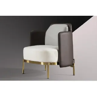 Sofa Relax Lounge Club Polster Design Sessel Leder Luxus Fernseh Couch 1 Sitzer