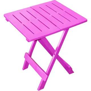 Kunststoff Klapptisch ADIGE 45 x 43 cm - pink - Garten Camping Balkon Tisch