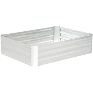 Outsunny Hochbeet, Silberfarben , Metall , 90x30x120 cm , Gartenzubehör, Hochbeete
