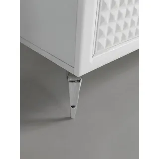 Schlafzimmer Kommode mit Spiegel Luxus Kommoden Sideboard 2tlg. Sideboard - Weiß