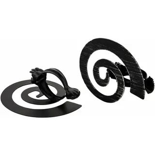 Dekoklammer für Raffhalter GOOD LIFE "Helix" Gr. 1, schwarz, B:8cm H:8cm, Metall, Raffhalter, Dekoklammer für Raffhalter, für Stoffe und Vorhänge