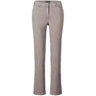 Stretch-Jeans GOLDNER "Denimhose mit Stretchkomfort", Damen, Gr. 56, N-Gr, beige (helltaupe), Obermaterial: 83% Baumwolle CO. 16% Polyester PES. 1% Elasthan EL., normal, Jeans Stretch-Jeans, Ohne