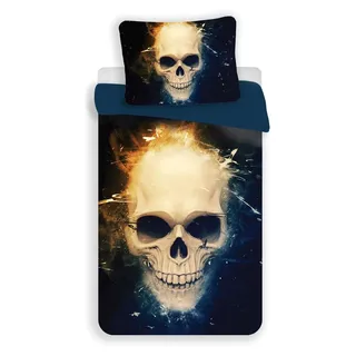 Bettbezug Totenkopf - 140 X 200 cm - 70 x 90 cm - Bunt