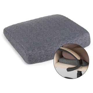 Vitapur Ergonomisches Sitzkissen - Memory-Foam Polsterung für Bürostuhl, Auto, Rollstuhl - Fördert Haltung, Lindert Steißbein- & Rückenschmerzen - Rutschfester Boden, Waschbarer Bezug - Grau