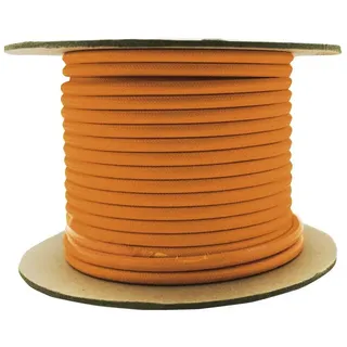 Dekoratives Textilkabel, 2 x 0,75 mm, Orange, 25 m. Ideal, um Ihren Räumen einen modernen und originellen Touch zu verleihen. Perfekt für Beleuchtung und kreative Dekorationsprojekte.
