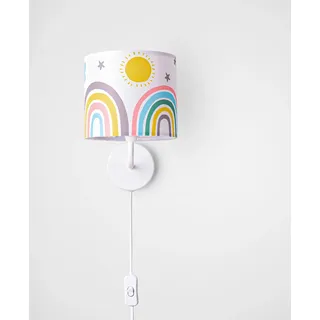 Kinderlampe Lampe Babyzimmer Regenbogen Sterne Stehlampe Tischlampe Deckenlampe - Weiß