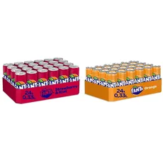 Fanta Strawberry & Kiwi 24er Pack, EINWEG (24 x 330 ml) & Orange EINWEG Dose, (24 x 330 ml)