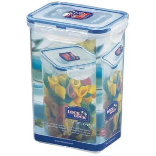Lock & Lock Frischhaltedose, Brotzeitdose, Vorratsdose, Kunststoff transparent, 1,3 l, rechteckig hoch, 135 x 102 x 185 mm