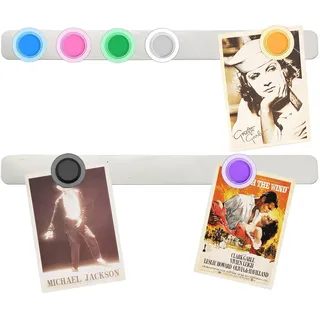 PYJLBX Magnettafel Memoboard Magnetleiste Selbstklebend, Kleine Pinnwand Magnetisch Magnetwand Magnettafel Küche Metallband Edelstahl Magnettafeln mit 7 Starke Magnete für Fotowand Dokumente, 2 Stück