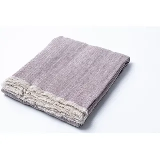 Decke mit Fransen, Burgunderrot, 165x210 - Rot