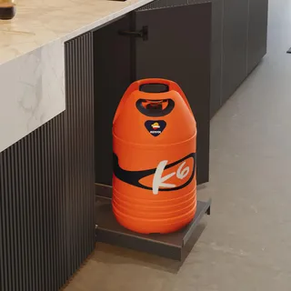 Menage Confort 00018 Abnehmbarer Flaschenhalter für Butangasflasche, Stahl