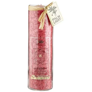Palm Light Chakra Kerze 20 cm rot