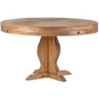 Mexico Esstisch 140cm - rund Massivholz Pinie  Mexiko Möbel Mexikanisch