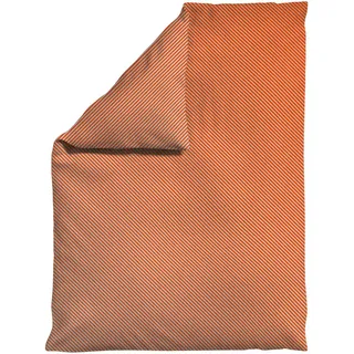 schlafgut Woven Satin Farbverlauf Rot/Hellgrau Baumwolle 135 x 200 cm