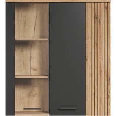 Bild von Hängevitrine »Estepona«, (1 St.), Tür mit Akustikpaneel-Look, schwarz