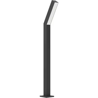 EGLO Wegeleuchte Metall schwarz und Kunststoff weiß 79,0 cm inkl. LED-Lampe warmweiß