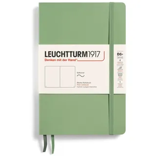 Leuchtturm1917 Notizbuch Paperback (B6+) Blanko Salbei