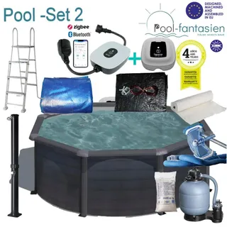 Gre Kea Rund Ø300 x 120 cm inkl. Sandfilteranlage und Poolleiter