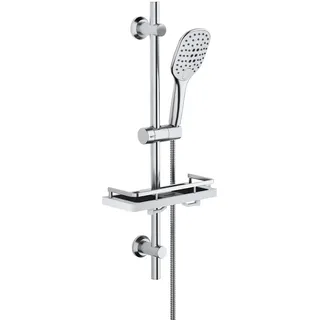 dylin gmbh Duschset Rail Shower kit Handbrause Duschstange mit Duschkopfhalter Chrom 1210