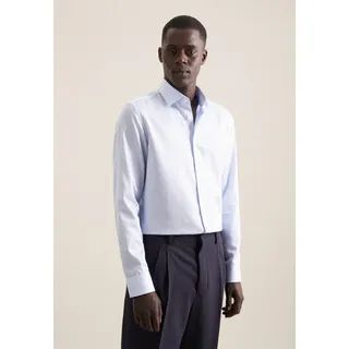 Businesshemd SEIDENSTICKER "Schwarze Rose", Herren, Gr. L (41), normale Ärmellängen, blau, 100% Baumwolle, gestreift, skinny fit, 2-Knopf-Manschette, Hemden Businesshemd, X-Slim 1/1 Kentkragen Gestreift