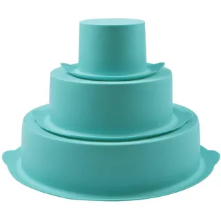 webake Silikon Kuchenform Rund 3er Set Kuchen Backform Antihaft Silikonform Backformen 3 Stück Enthält 7,5cm, 15cm, 22cm Tortenbackformen