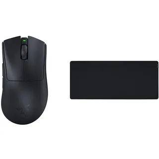 Razer DeathAdder V3 Pro - Kabellose ergonomische Esports-Maus Schwarz & Gigantus V2 XXL - Weiches Gaming-Mauspad für schnelle Spielstile und optimale Kontrolle, 940 x 410 x 4mm - Schwarz