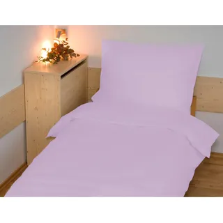 Leinen Baumwolle französisch UNI 220x220,70x90 hellviolett - Hellviolett