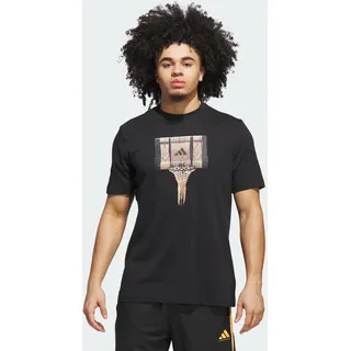 adidas Herren Basketball Gallery Graphic T-Shirt, Black, M