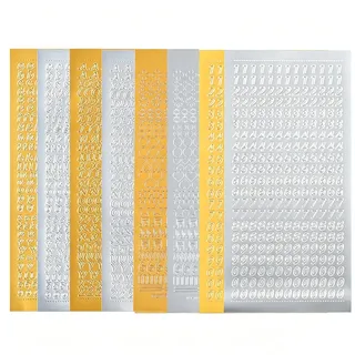 BUOKSLLY 8 pcs Wachsplatten für Kerzen, Taufkerze Selber Machen Set | Wachsbuchstaben & Aufkleber Konfirmation, Gold & Silver Wax Letters for DIY Candles, Elegant Decorations