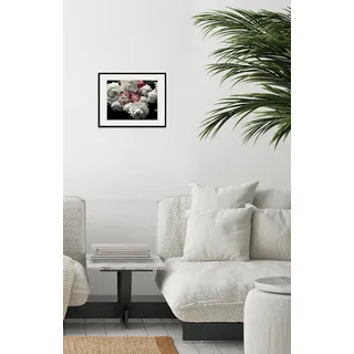 Bild QUEENCE "Alexa", weiß (farbe rahmen: schwarz, farbe bild(er): weiß), B:40cm H:30cm, Acrylglas, Holz, Papier, Bilder, Bild, HD Premium Poster-Druck inkl. Holzrahmen