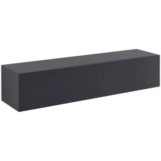 [en.casa] Hängeboard Hängeschrank 140x33x30 cm Silber Matt