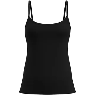 CALIDA Spaghettitop Essential Cotton tiefer Ausschnitt, Single Jersey Qualität, schmale Träger, weich, schwarz L