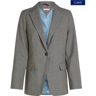 Tommy Hilfiger Curve Kurzblazer »CRV POW CHECK REGULAR BLAZER«, Große Größen TOMMY HILFIGER Curve grau kariert 46