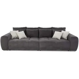 luma-home Big-Sofa Cord 4-Sitzer Dunkelgrau