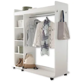 Stella Trading VINNIE Offener Kleiderschrank 138 x 150 x 56 cm weiß