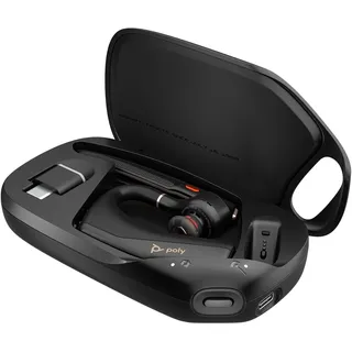 Poly Voyager Legend 50-M UC Bluetooth-Headset – NoiseBlockAI, WindSmart, Smart-Sensor, 10 Stunden Akkulaufzeit, Geräuschunterdrückung, Ladeetui, Schwarz