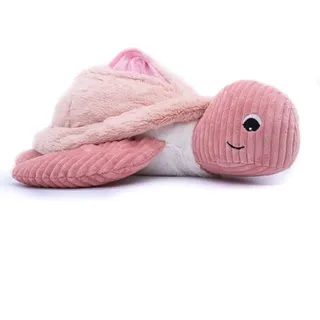 LES DÉGLINGOS PTIPOTOS by Savenou Riesige Schildkröte, Rosa, Plüsch, Baby, sehr weich, Geschenkidee zur Geburt, 50 cm