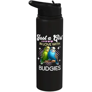 Girl Loves Budgies Mädchen Liebt Wellensittich Stainless Steel Insulated Water Bottle