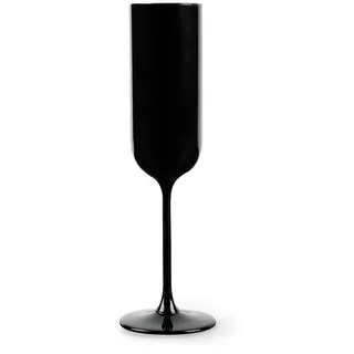 Excelsa Nordic Set mit 6 schwarzen Flöten, besprühtes Glas, Fassungsvermögen 210 ml.