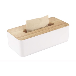 Kosmetiktücher Box aus Holz,26x13x9cm Taschentuchspender,Praktische Tücherbox,Rechteckige Tissue Box für handelsübliche