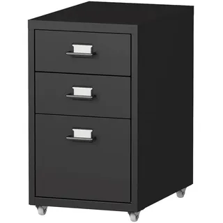 [en.casa] Kökar Schubladenschrank 28x48x41 cm Schwarz