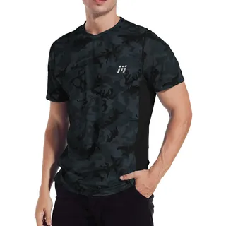 MEETWEE Rashguard Herren, Sportshirt Kurzarm UV Schutz Shirt UPF 50+ Funktionsshirt Atmungsaktiv Rash Vest für Outdoor Running Sports
