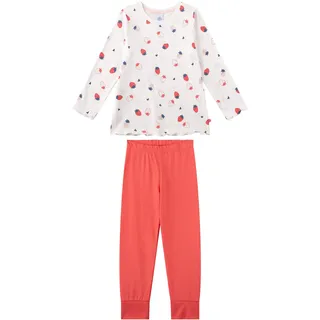 Sanetta Schlafanzug SANETTA "Pyjama Schlafanzug Erdbeeren Pyjama Kids lang", Jungen, Gr. 104, bunt (rosa, beige), Obermaterial: 100% Baumwolle CO., Homewear-Sets Schlafanzug