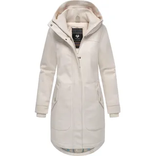 Wintermantel RAGWEAR "Wintermantel Jannisa Coat", Damen, Gr. 4XL, beige (ecru), Obermaterial: 100% Polyester PES.  Obermaterial: Futter: 100% Polyester PES. 100% Polyester PES., Mäntel Wintermantel