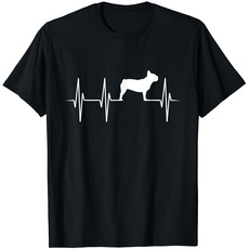 Französische Bulldogge T-Shirt Hund Herzschlag – Hundeliebhaber Geschenk