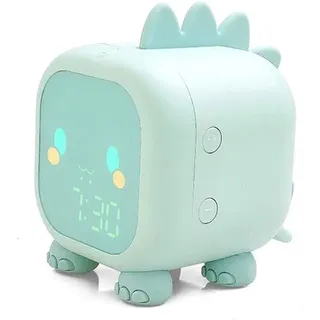 Kinderwecker - Dinosaur, beleuchtet, LED, digital, Schlaftrainer für Kinder, Nachtlampe, für Kinder, Mädchen und Jungen