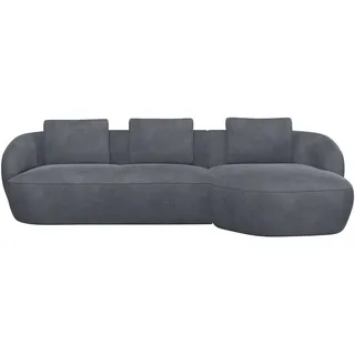flexlux »Torino, rund, L-Form, Sofa-Ecke mit Recamiere, Longchair-Sofa« Modernes, organisches Sofa-Design, Kaltschaum, Wellenunterfederung,