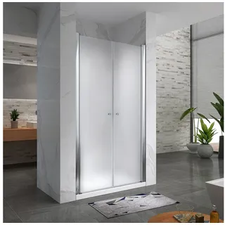 i-flair Duschtür Duschabtrennung aus satiniertem Sicherheitsglas Breite: 96-100 cm - Höhe: 185 cm